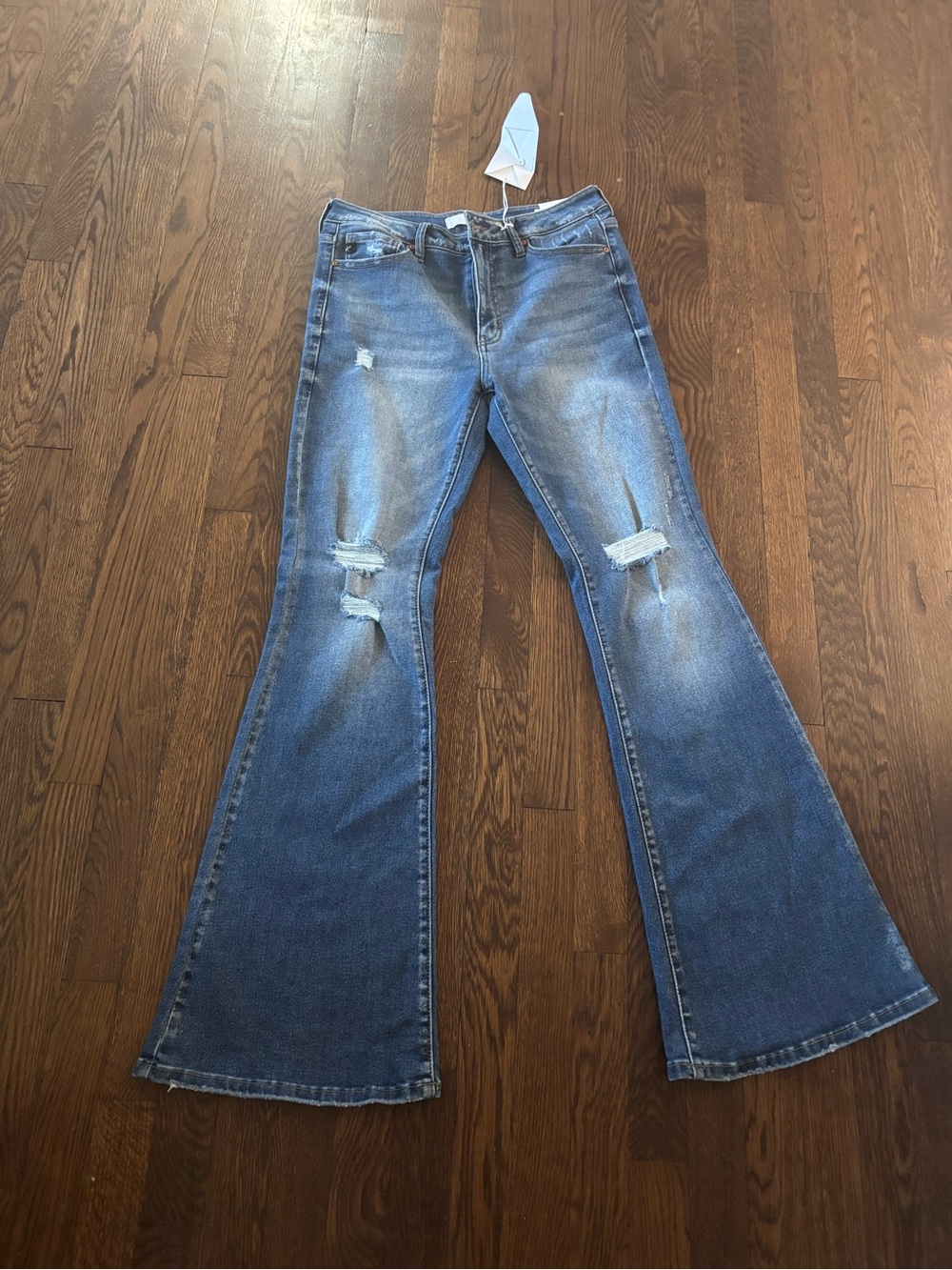 KanCan Distressed Blue Flare Jeans